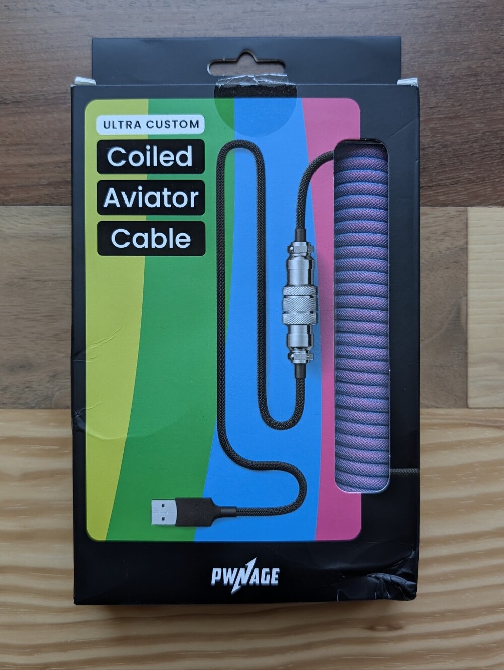 Coiled Aviator Cable USB C - Red/Blue